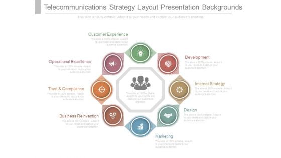 Telecommunications Strategy Layout Presentation Backgrounds