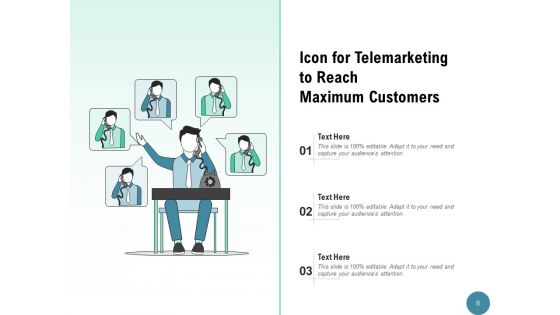 Telesales Icon Customers Process Ppt PowerPoint Presentation Complete Deck