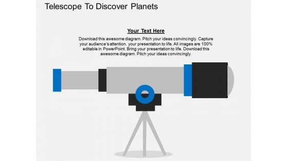 Telescope To Discover Planets Powerpoint Template Telescope To Discover Planets Powerpoint Template