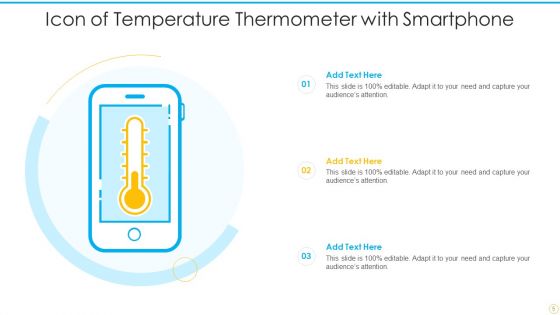 Temperature Thermometer Icon Ppt PowerPoint Presentation Complete With Slides