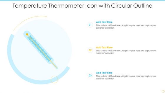 Temperature Thermometer Icon Ppt PowerPoint Presentation Complete With Slides