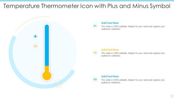 Temperature Thermometer Icon Ppt PowerPoint Presentation Complete With Slides