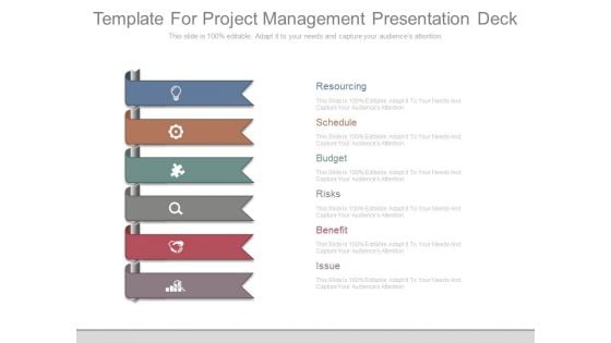 Template For Project Management Presentation Deck