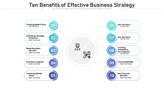 Ten Benefits Of Effective Business Strategy Ppt PowerPoint Presentation Styles Guide PDF