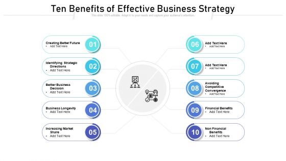 Ten Benefits Of Effective Business Strategy Ppt PowerPoint Presentation Styles Guide PDF