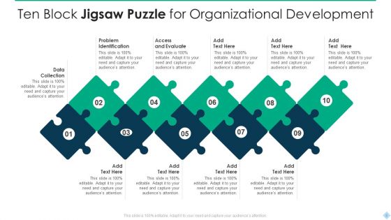 Ten Block Jigsaw Puzzle Ppt PowerPoint Presentation Complete Deck With Slides