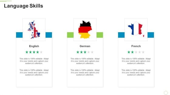 Ten Minutes Personal Introduction Language Skills Ppt Summary Diagrams PDF