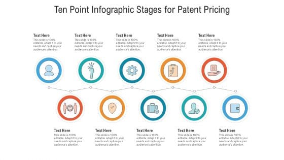 Ten Point Infographic Stages For Patent Pricing Ppt PowerPoint Presentation Information PDF