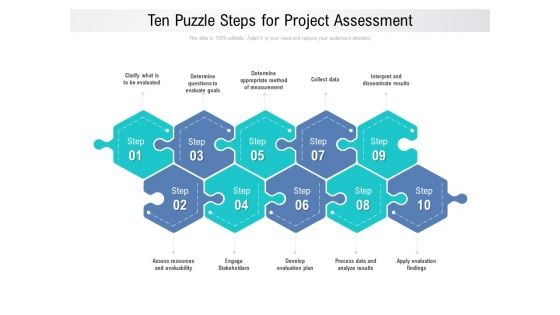 Ten Puzzle Steps For Project Assessment Ppt PowerPoint Presentation Outline Guide