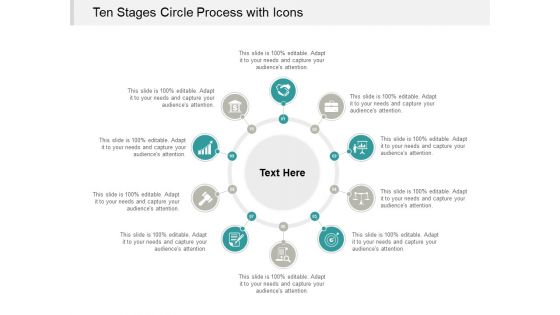 Ten Stages Circle Process With Icons Ppt PowerPoint Presentation Outline Show