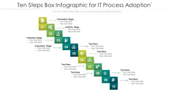 Ten Steps Box Infographic For IT Process Adoption Ppt PowerPoint Presentation File Skills PDF