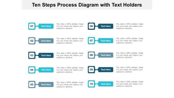 Ten Steps Process Diagram With Text Holders Ppt PowerPoint Presentation Inspiration Themes