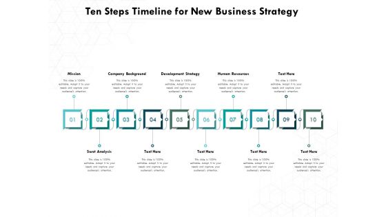 Ten Steps Timeline For New Business Strategy Ppt PowerPoint Presentation File Gallery PDF