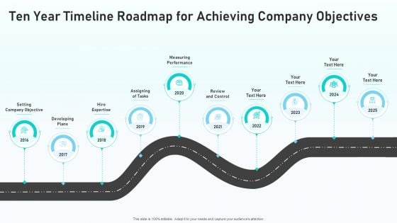 Ten Year Timeline Roadmap For Achieving Company Objectives Introduction PDF Ten Year Timeline Roadmap For Achieving Company Objectives Introduction PDF