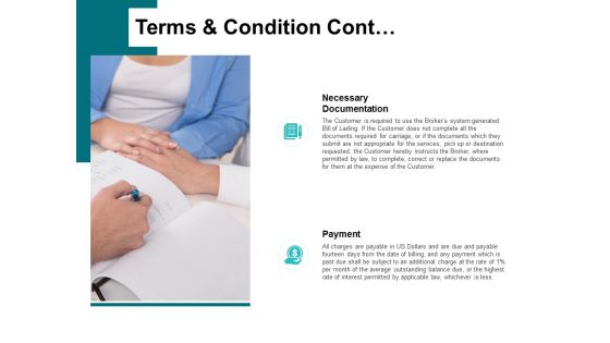 Terms And Condition Cont Ppt PowerPoint Presentation Inspiration Demonstration