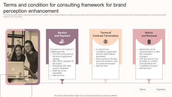 Terms And Condition For Consulting Framework For Brand Perception Enhancement Demonstration PDF