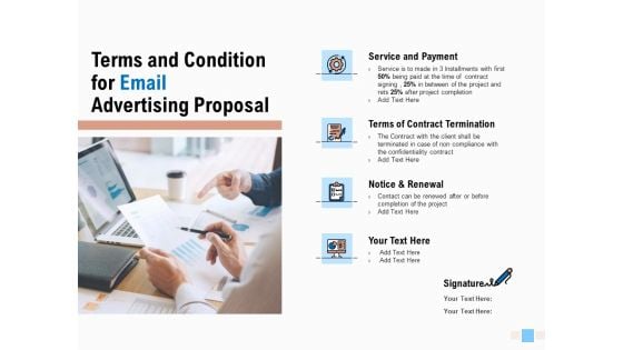 Terms And Condition For Email Advertising Proposal Ppt Example PDF