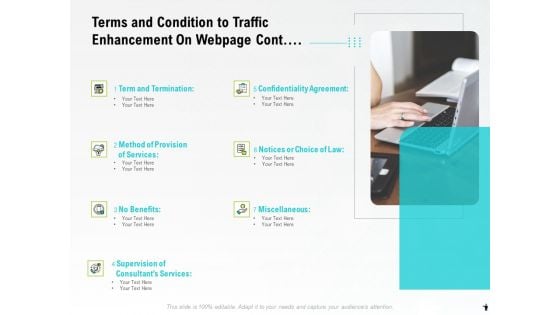 Terms And Condition To Traffic Enhancement On Webpage Cont Ppt PowerPoint Presentation Ideas Slide Portrait PDF