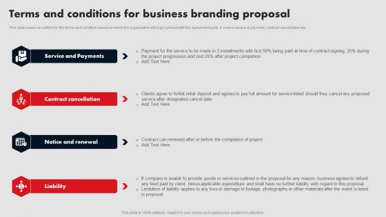 Terms And Conditions For Business Branding Proposal Ppt File Outfit PDF