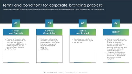 Terms And Conditions For Corporate Branding Proposal Rules PDF