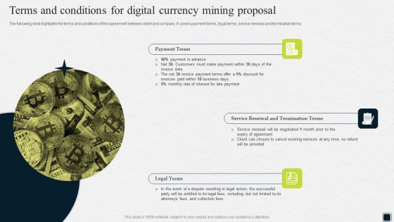 Terms And Conditions For Digital Currency Mining Proposal Ppt Styles Structure PDF