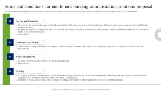 Terms And Conditions For End To End Building Administration Solutions Proposal Rules PDF