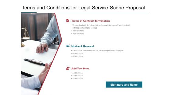 Terms And Conditions For Legal Service Scope Proposal Ppt PowerPoint Presentation Professional Example