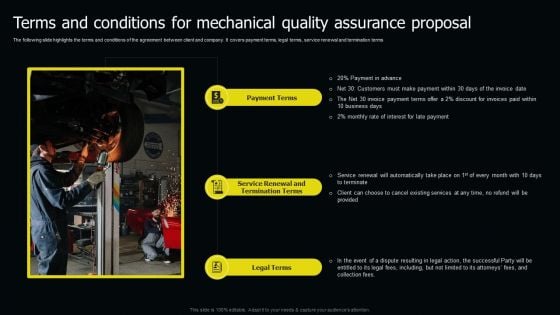 Terms And Conditions For Mechanical Quality Assurance Proposal Ppt Slides Slideshow PDF Terms And Conditions For Mechanical Quality Assurance Proposal Ppt Slides Slideshow PDF