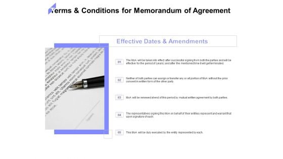 Terms And Conditions For Memorandum Of Agreement Ppt PowerPoint Presentation Portfolio Infographic Template