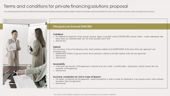 Terms And Conditions For Private Financing Solutions Proposal Microsoft PDF