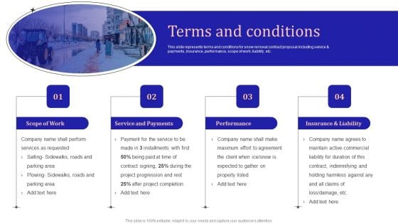 Terms And Conditions Snow Removal Business Services Proposal Mockup PDF