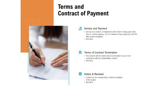 Terms And Contract Of Payment Ppt PowerPoint Presentation File Clipart