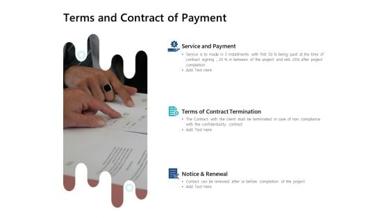 Terms And Contract Of Payment Ppt PowerPoint Presentation Infographics Picture