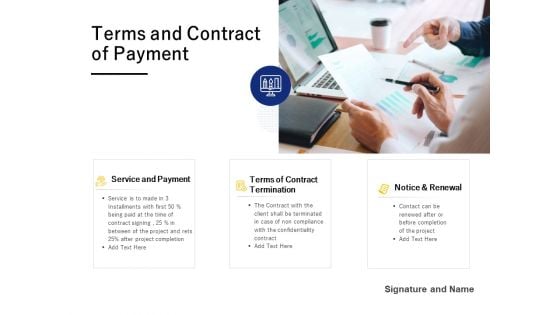 Terms And Contract Of Payment Ppt PowerPoint Presentation Styles Mockup