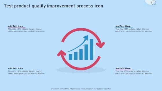 Test Product Quality Improvement Process Icon Information PDF