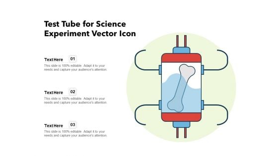 Test Tube For Science Experiment Vector Icon Ppt PowerPoint Presentation Infographic Template Maker PDF