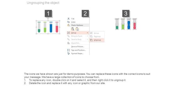 Test Tubes With Percentage Data For Comparison Powerpoint Slides Slide03
