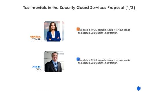 Testimonials In The Security Guard Services Proposal Ppt Gallery Format Ideas PDF Testimonials In The Security Guard Services Proposal Ppt Gallery Format Ideas PDF