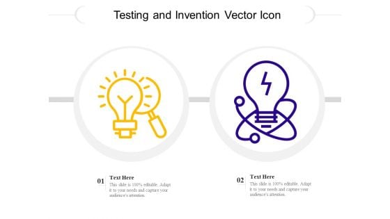 Testing And Invention Vector Icon Ppt PowerPoint Presentation Portfolio Layout Ideas PDF