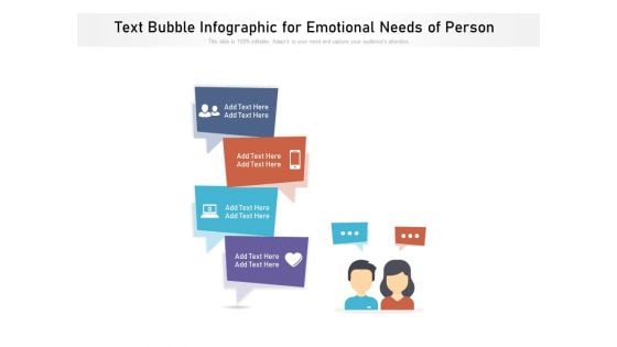 Text Bubble Infographic For Emotional Needs Of Person Ppt PowerPoint Presentation Gallery Styles PDF