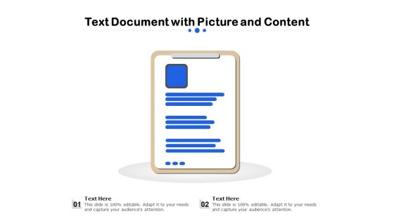 Text Document With Picture And Content Ppt PowerPoint Presentation File Diagrams PDF Text Document With Picture And Content Ppt PowerPoint Presentation File Diagrams PDF
