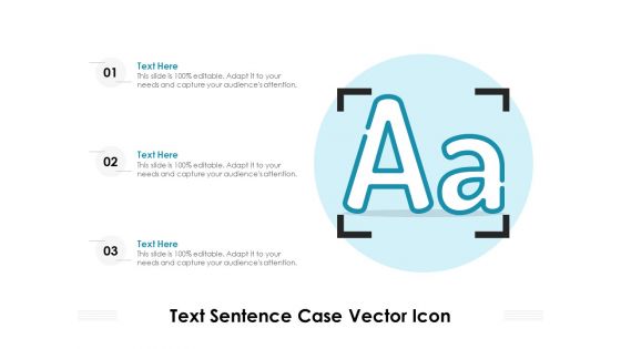 Text Sentence Case Vector Icon Ppt PowerPoint Presentation Outline Clipart PDF