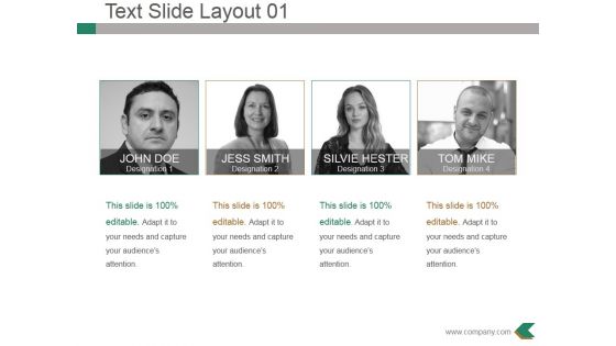 Text Slide Layout Template 1 Ppt PowerPoint Presentation Portfolio Gridlines