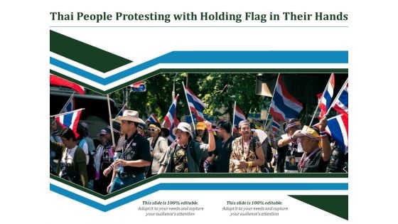 Thai People Protesting With Holding Flag In Their Hands Ppt PowerPoint Presentation Gallery Design Templates PDF