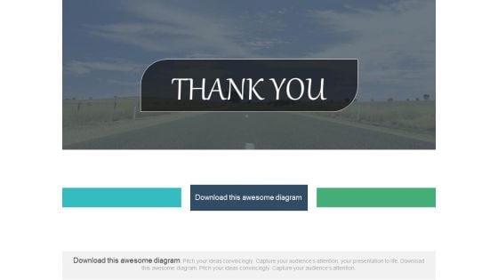 Thank You Design With Open Sky Background Powerpoint Slides