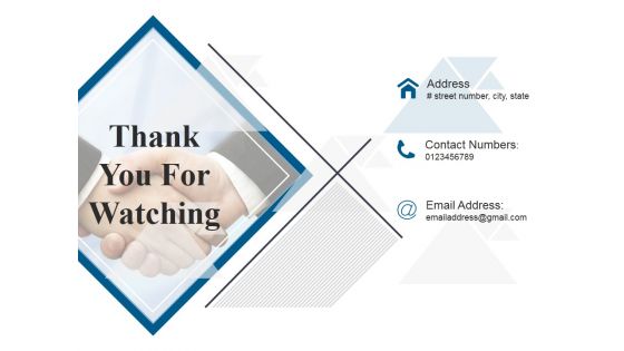 Thank You For Watching Ppt PowerPoint Presentation Portfolio Brochure