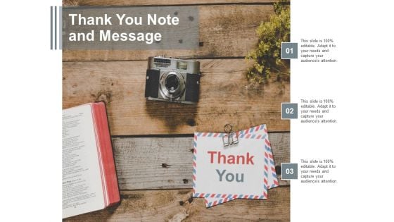 Thank You Note And Message Ppt Powerpoint Presentation Styles Model