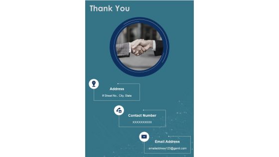 Thank You Secure Network Construction Proposal One Pager Sample Example Document