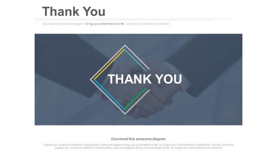 Thank You Slide With Handshake In Background Powerpoint Slides