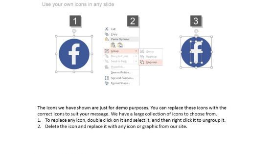 Thank You With Text Space And Social Media Icons Powerpoint Slides